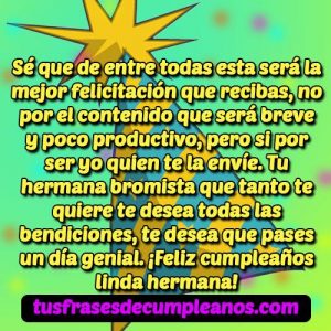 Feliz Cumpleaños Hermana Mensajes y Frases ¡¡Muy Bonitas!!