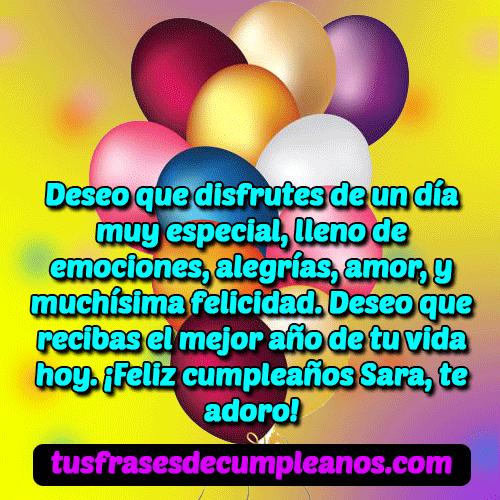 feliz cumpleanos sara