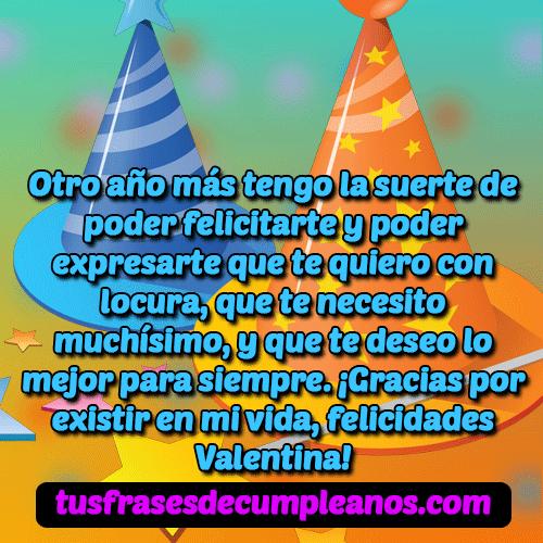 felicidades valentina