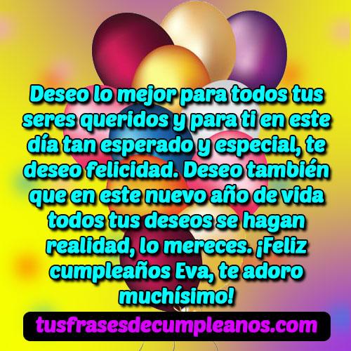 feliz cumpleanos eva