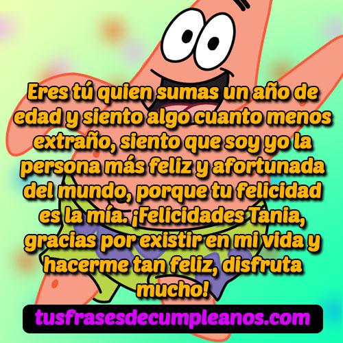 feliz cumpleanos tania frases